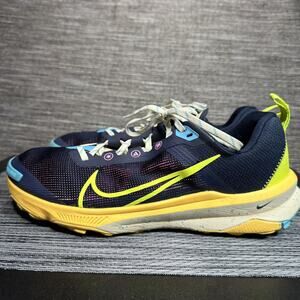 Nike React Terra Kiger 9 Trail Running Shoes DR2693-400 Blue Yellow - Mens 9.5